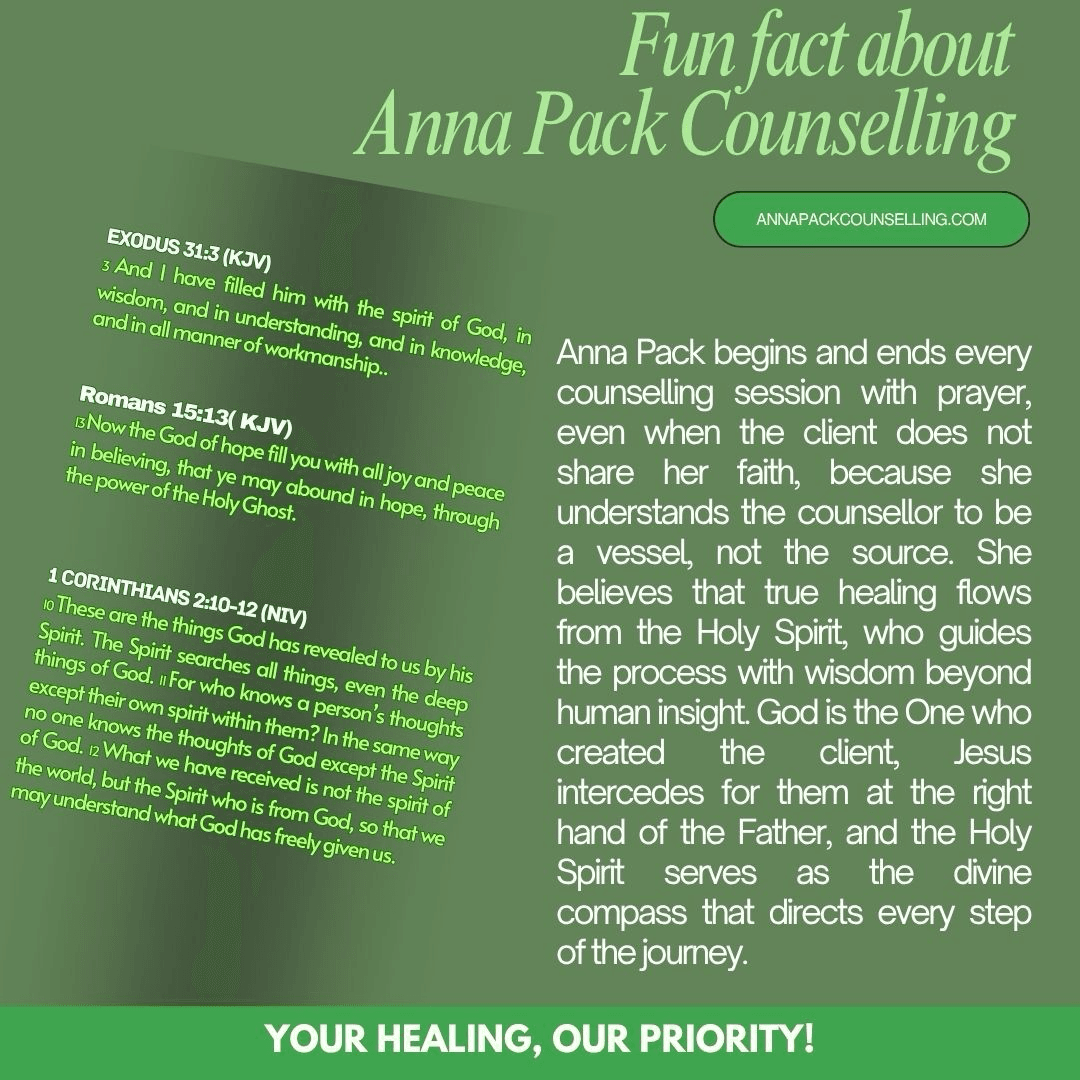 Fun fact: Anna begins and ends every session with prayer